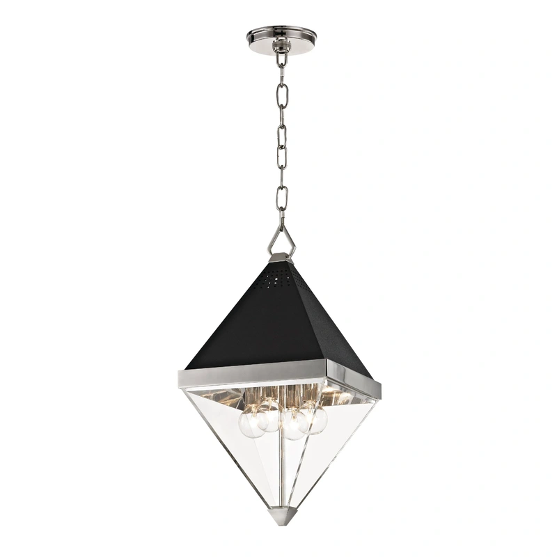 Coltrane 4 Light Pendant // Polished Nickel