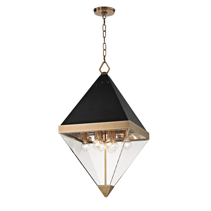 Coltrane 8 Light Pendant // Aged Brass