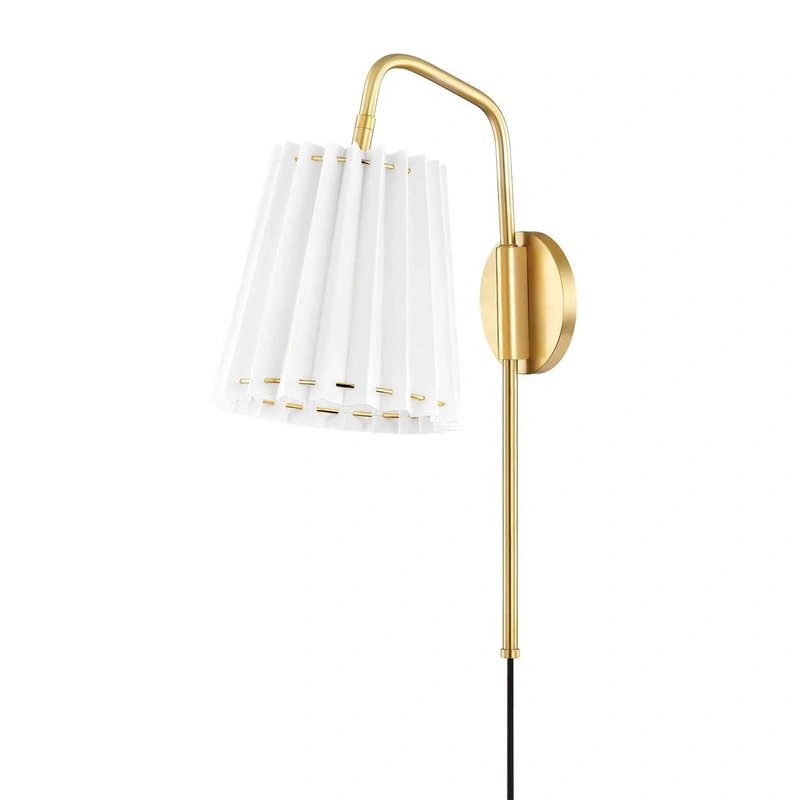 Demi 1 Light Portable Wall Sconce // Aged Brass