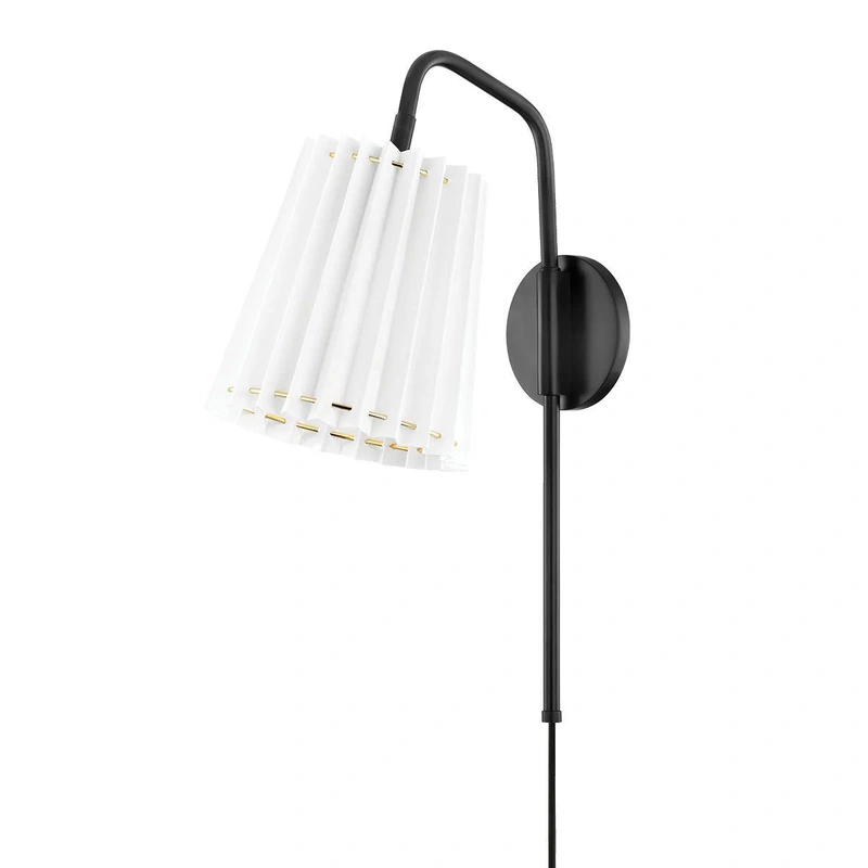 Demi 1 Light Portable Wall Sconce // Soft Black