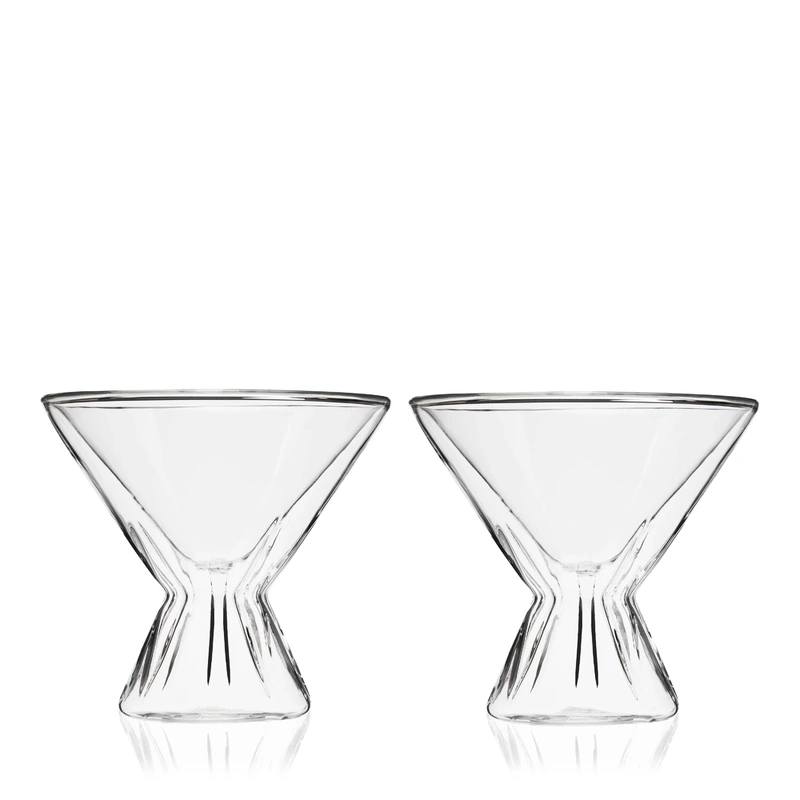 Double Walled Martini Glasses // Set of 2