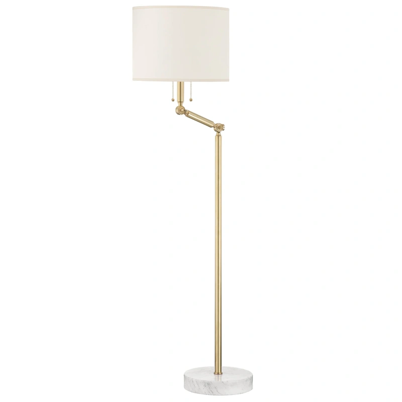 Essex 2 Light Floor Lamp // Aged Brass