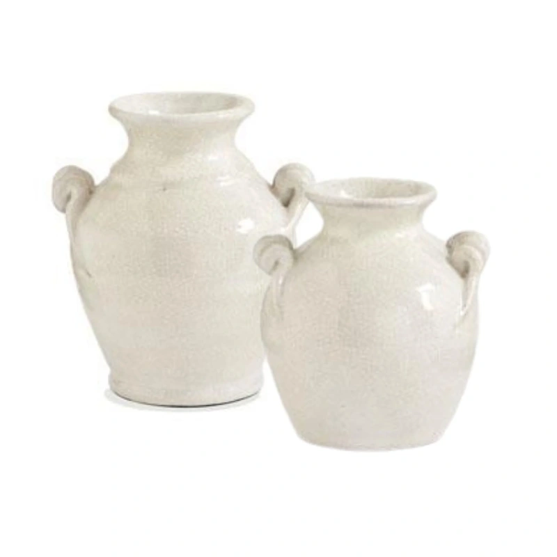 European Glazed White Vessel // 2 Sizes