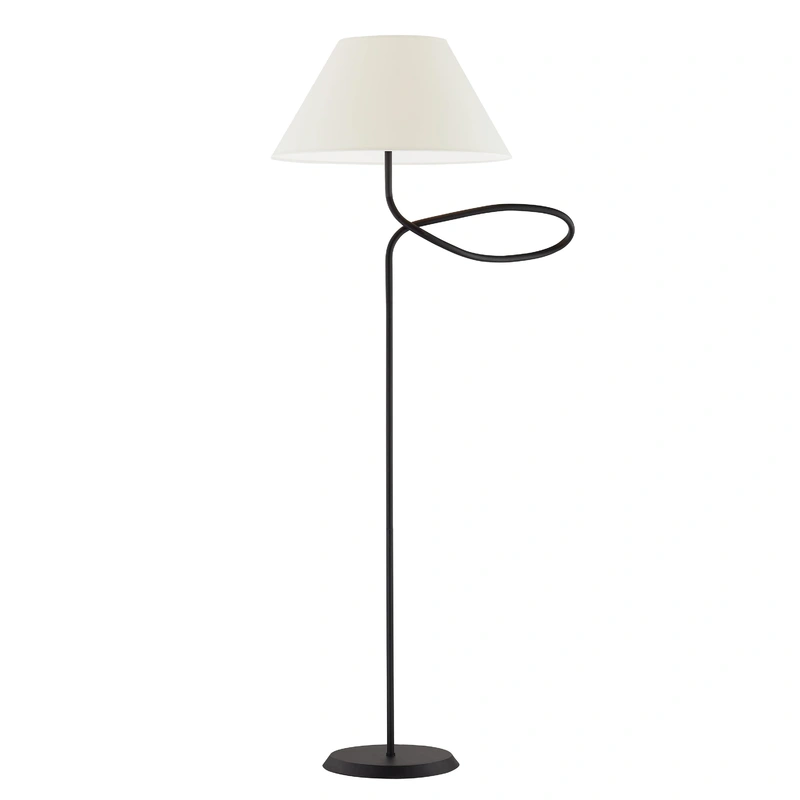 Fillea 1 Light Floor Lamp // Forged Iron