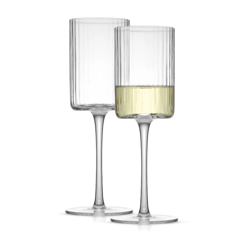 Fluted White Wine Glass // Set of 2