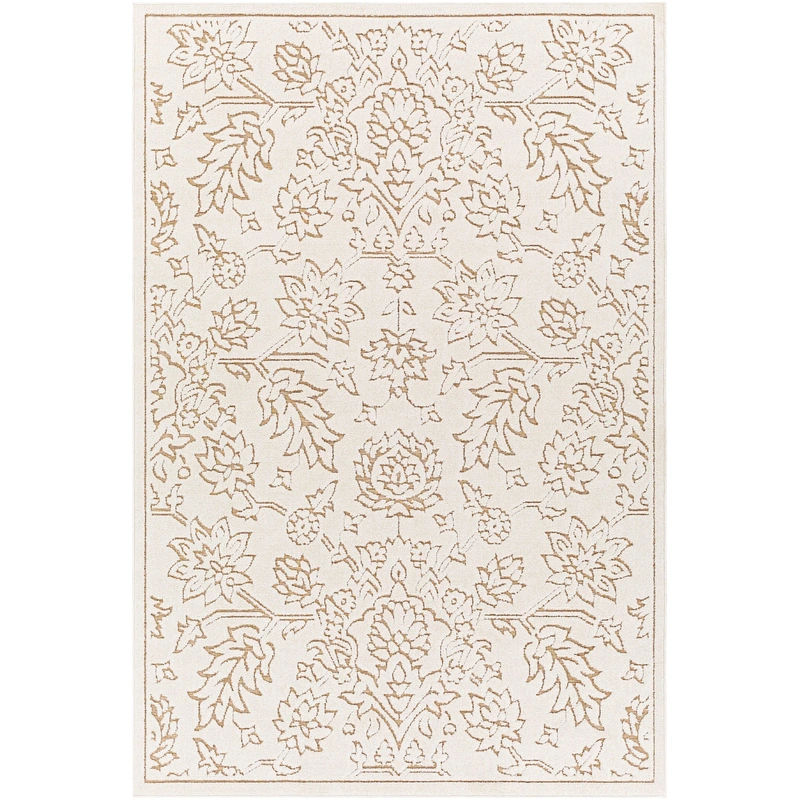 Greenwich Floral Outdoor Rug // Beige & Tan