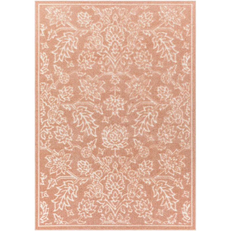 Greenwich Floral Outdoor Rug // Dusty Rose & Cream