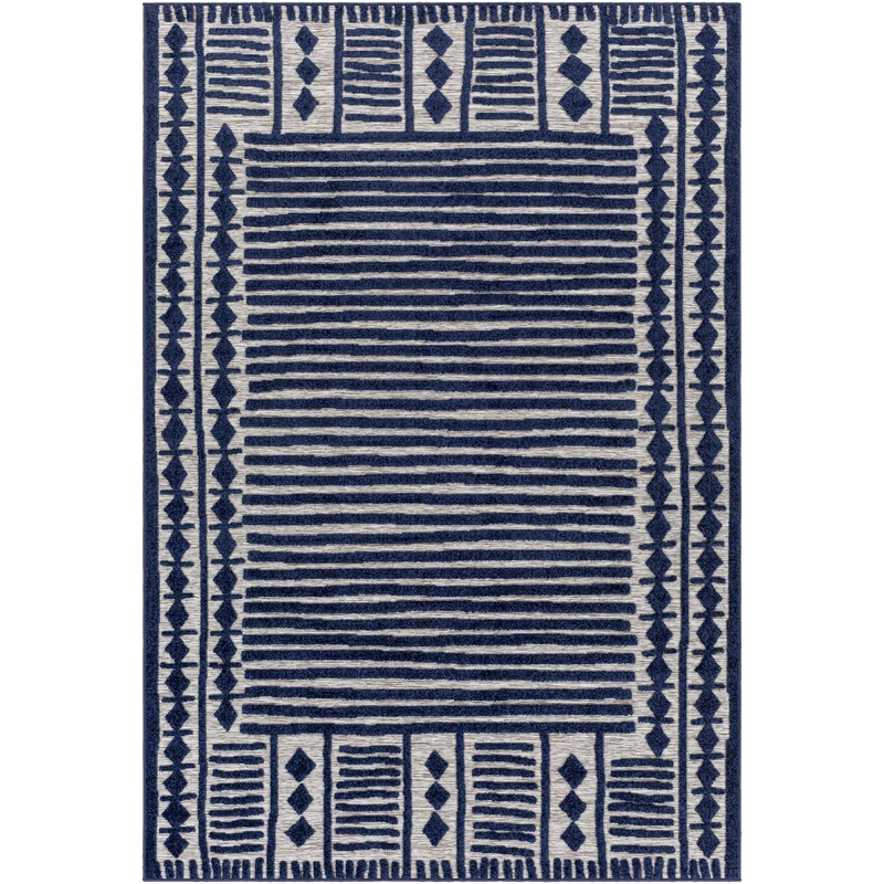 Greenwich Outdoor Rug // Blue & Gray