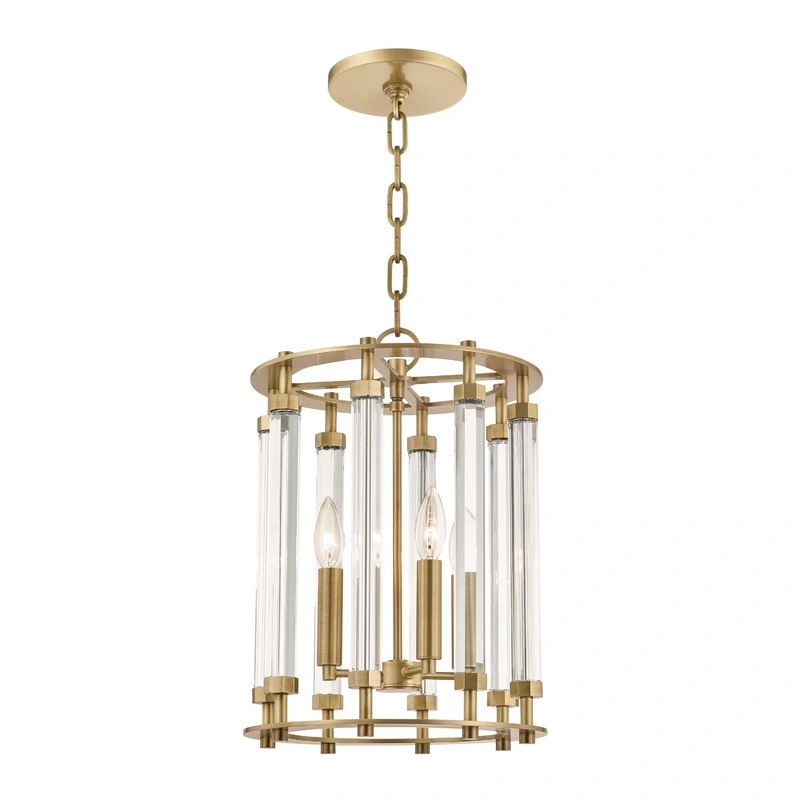 Haddon 4 Light Pendant // Aged Brass