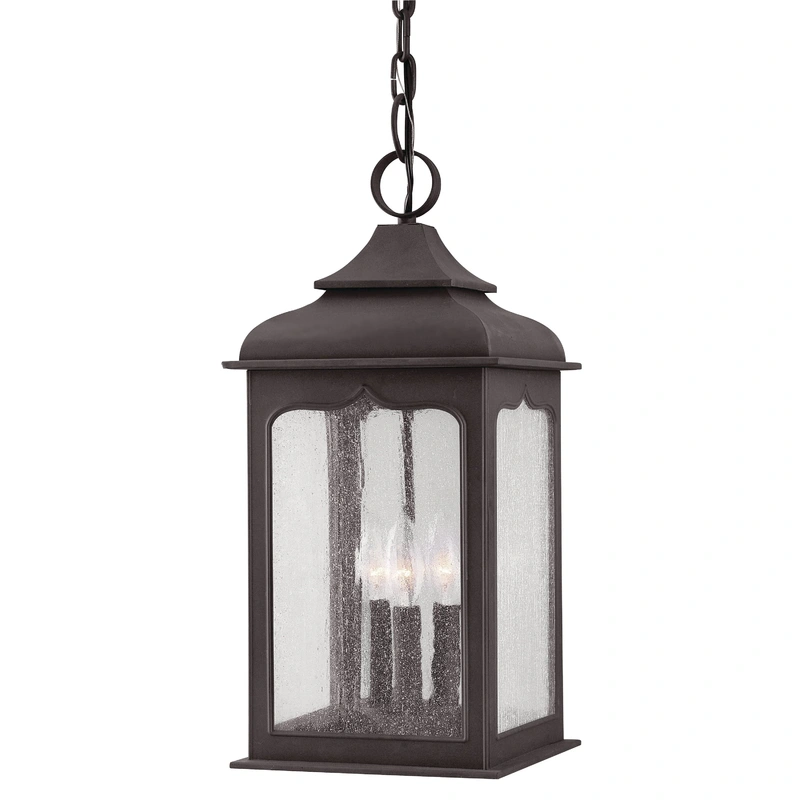 Henry Street 3 Light Hanging Lantern Medium // Colonial Iron