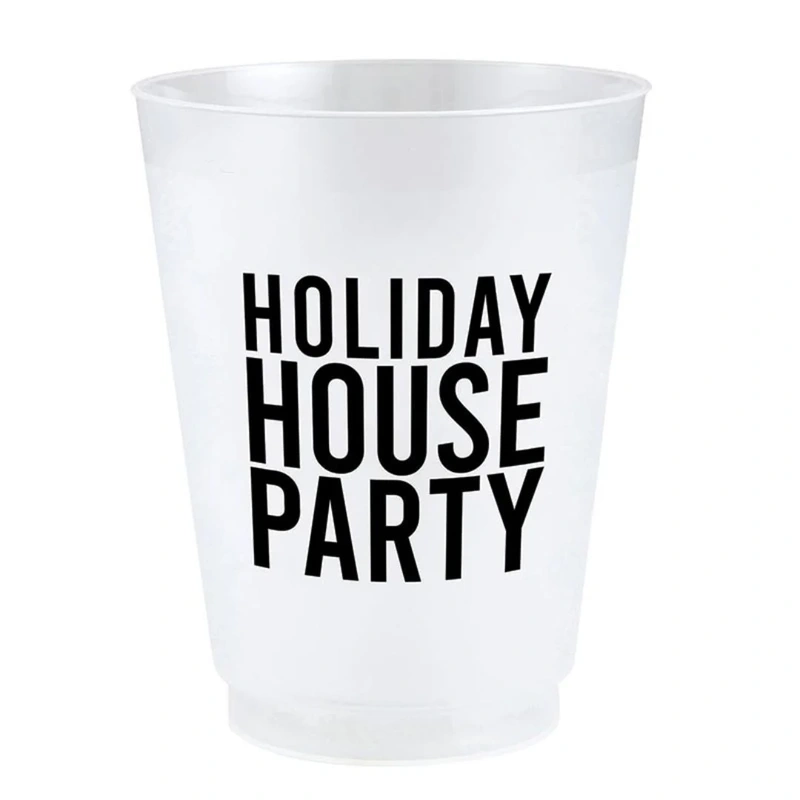 Holiday House Party Frosted Cup // 8pk