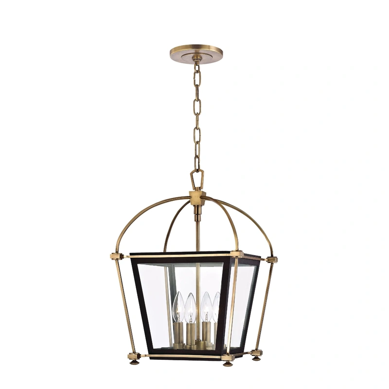 Hollis 4 Light Pendant // Aged Brass // Small