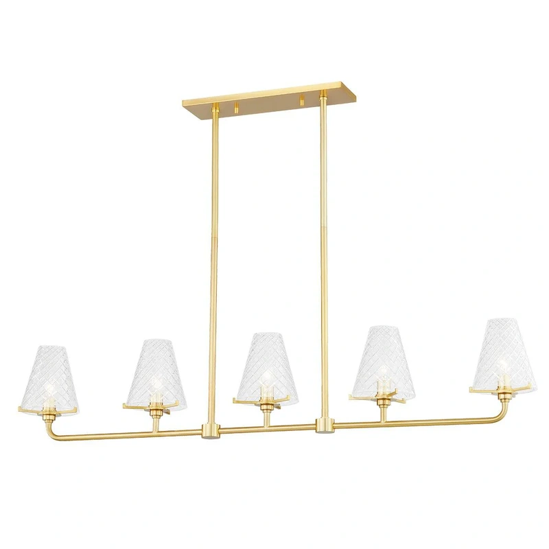 Irene 5 Light Linear // Aged Brass