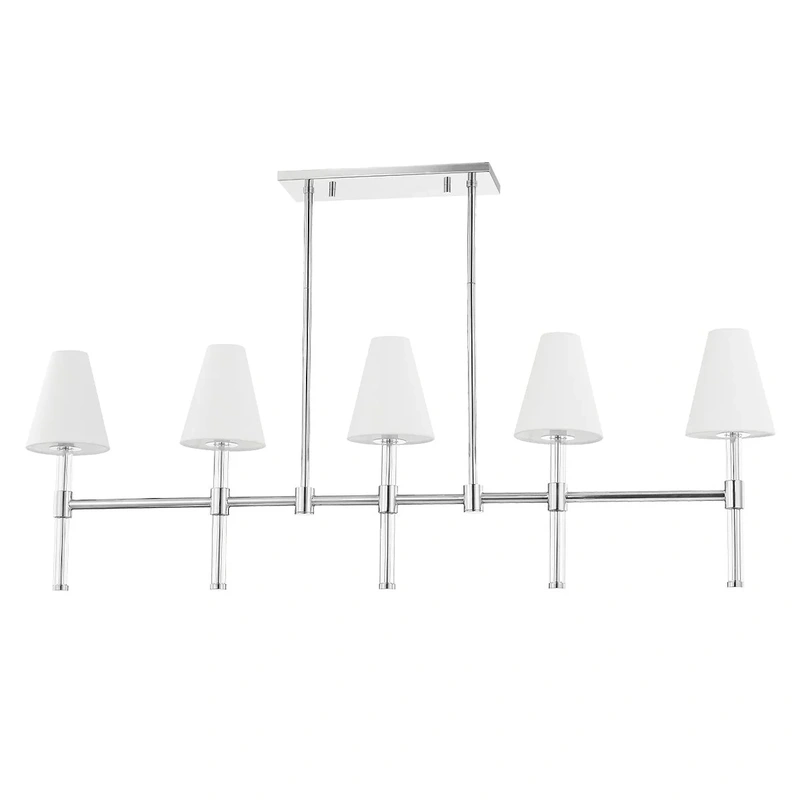 Janelle 5 Light Island // Polished Nickel