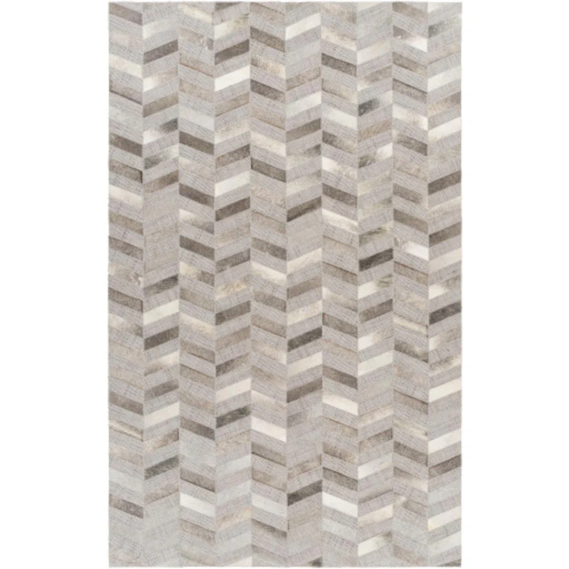 Jardin Cowhide & Wool Chevron Area Rug