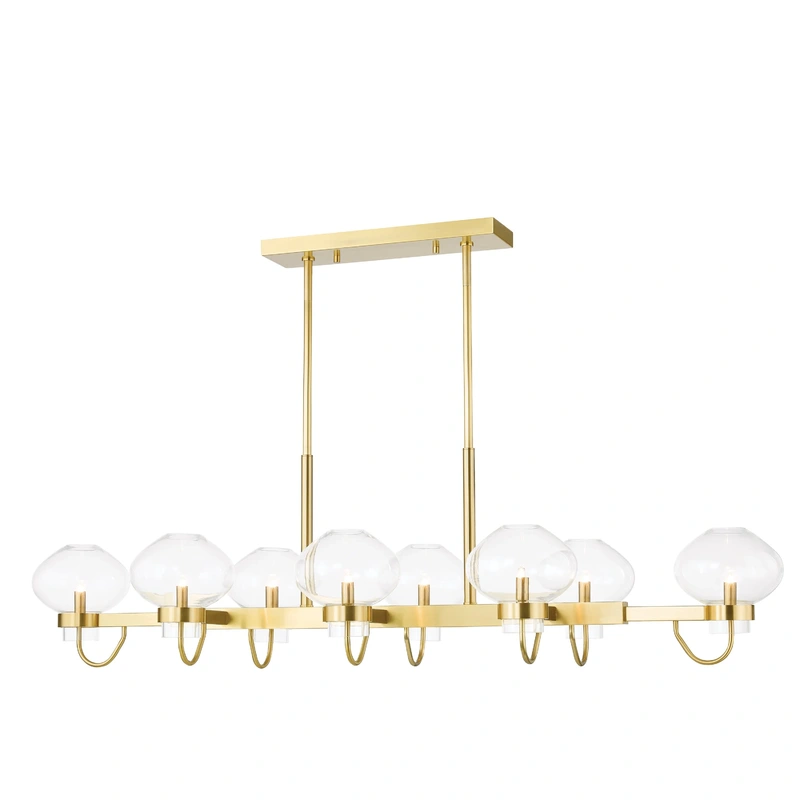 Korey 8 Light Linear // Aged Brass