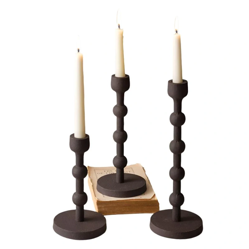 Laurel Taper Candle Holders // Set of 3