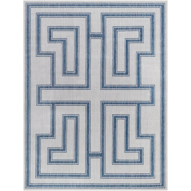 Long Beach Outdoor Rug // Cream & Navy