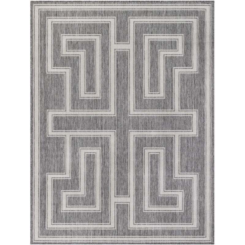 Long Beach Outdoor Rug // Gray & White