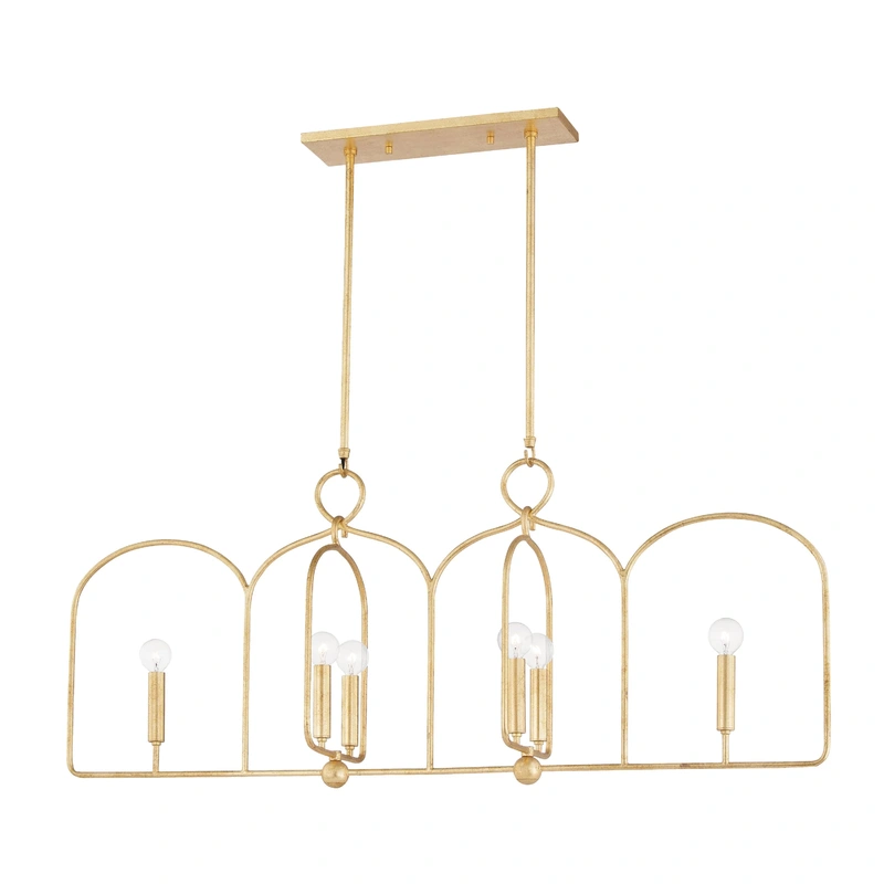 Mallory 6 Light Linear // Gold Leaf