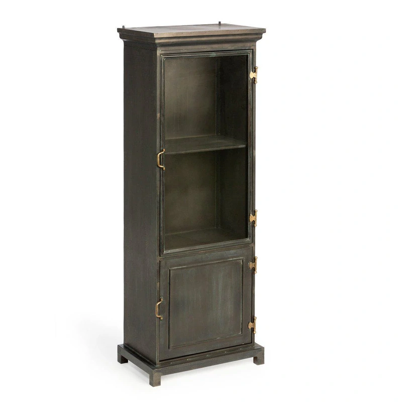 Oliver Black Metal Narrow Cabinet