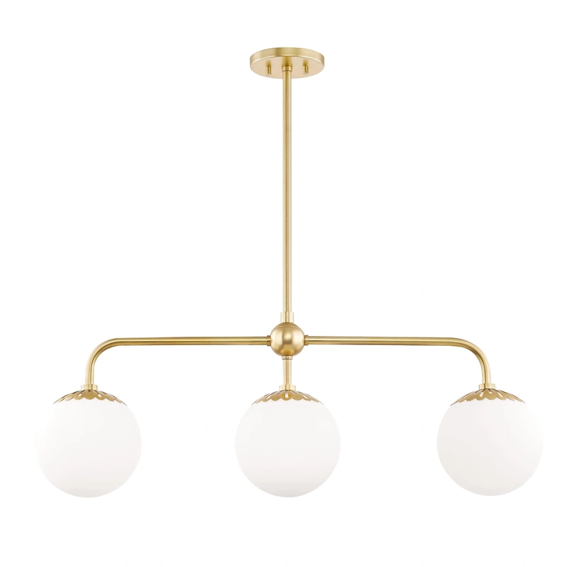 Paige 3 Light Linear // Aged Brass