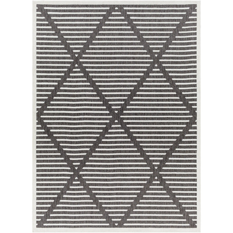 San Diego Diamond Outdoor Rug // Black & White