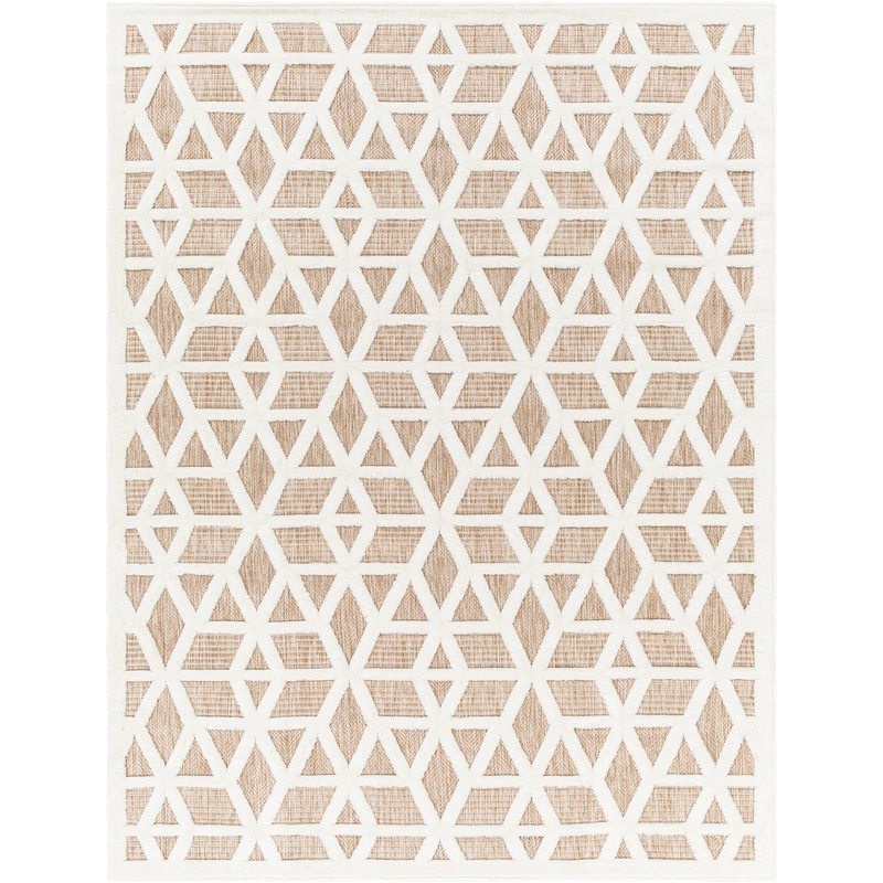 San Diego Geometric Outdoor Rug // Beige & Tan