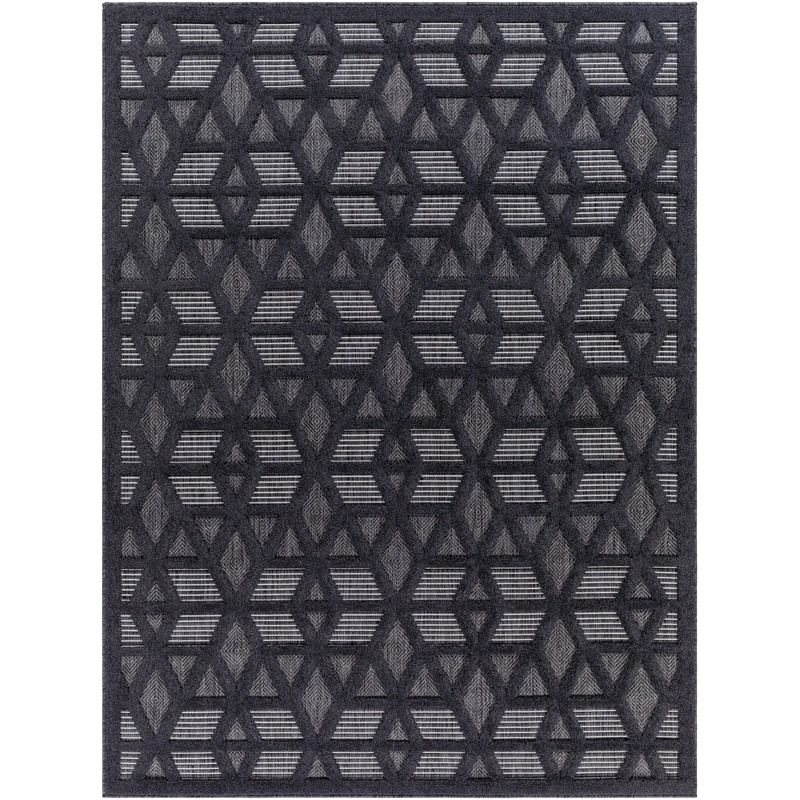 San Diego Geometric Outdoor Rug // Black