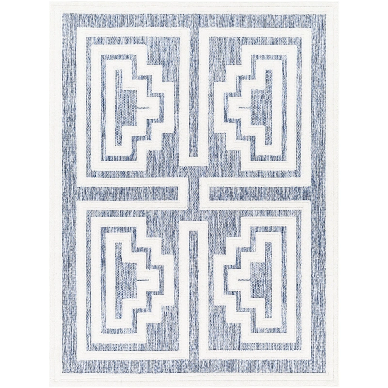 San Diego Outdoor Rug // Blue & White