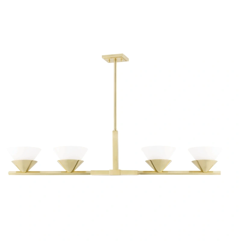 Stillwell 4 Light Island Light // Aged Brass