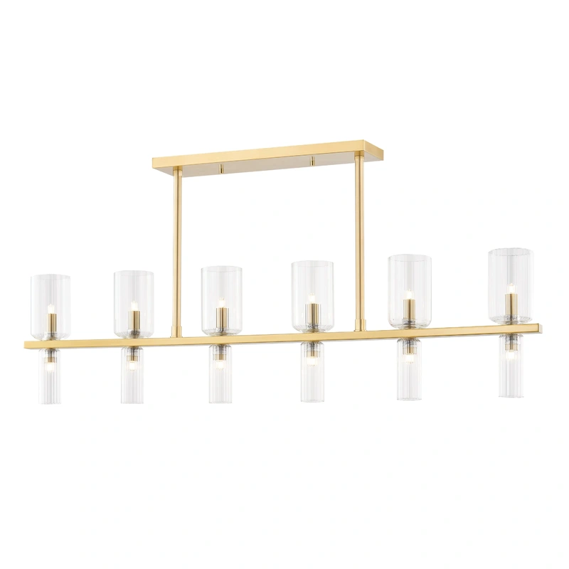 Tabitha 12 Light Linear // Aged Brass