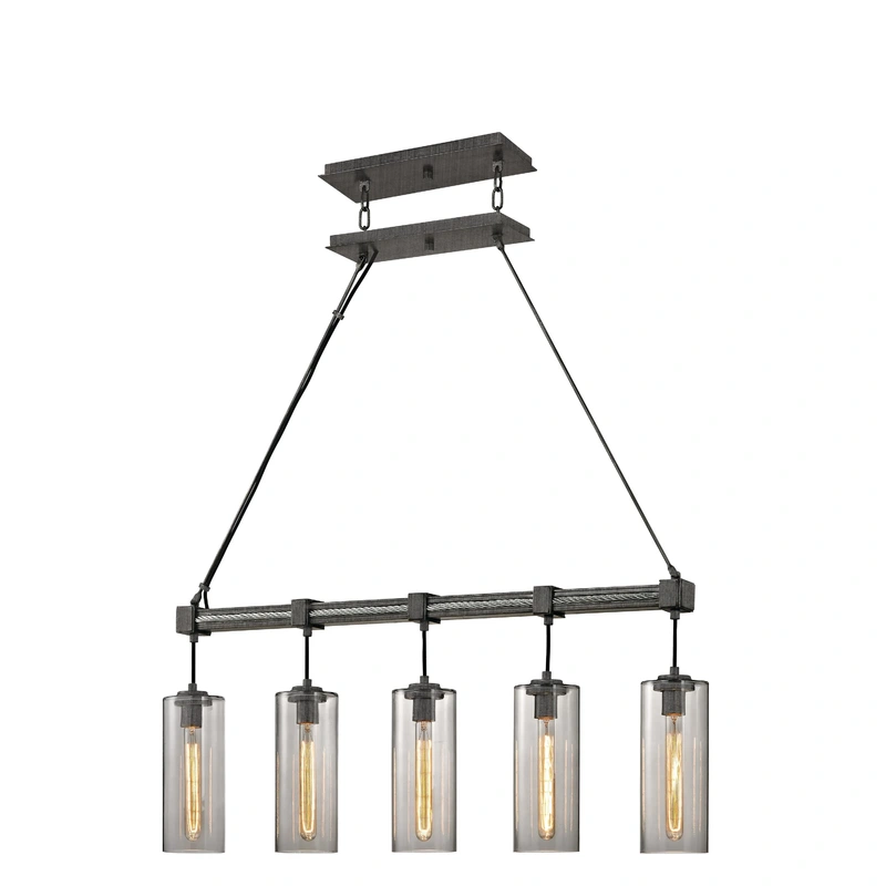 Union Square 5 Light Pendant Island // Graphite