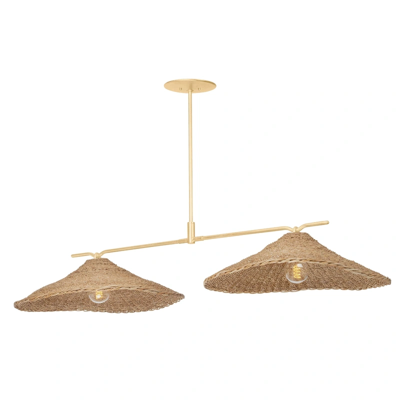 Valier 2 Light Island // Vintage Gold Leaf